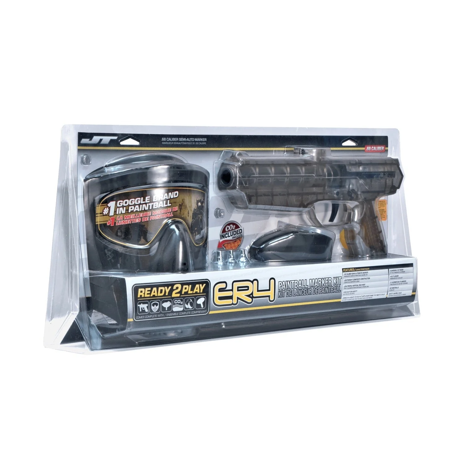 JT Paintball ER4 Ready 2 Play Kit - Guardian Mask/ 12g CO2/ 30pb's/ Loader - Image 8