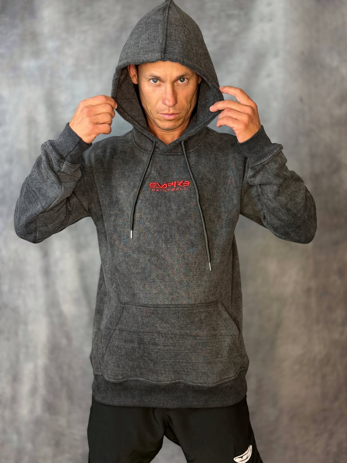 Empire Pull Over Hoodie - Stonewash - Black - Image 4