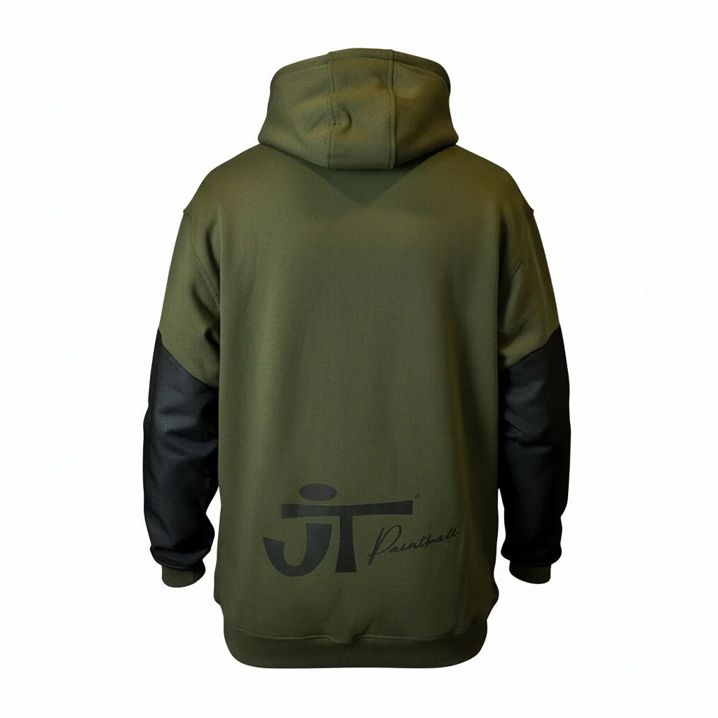 JT Grind Playing Hoodie - Olive Green - Image 3