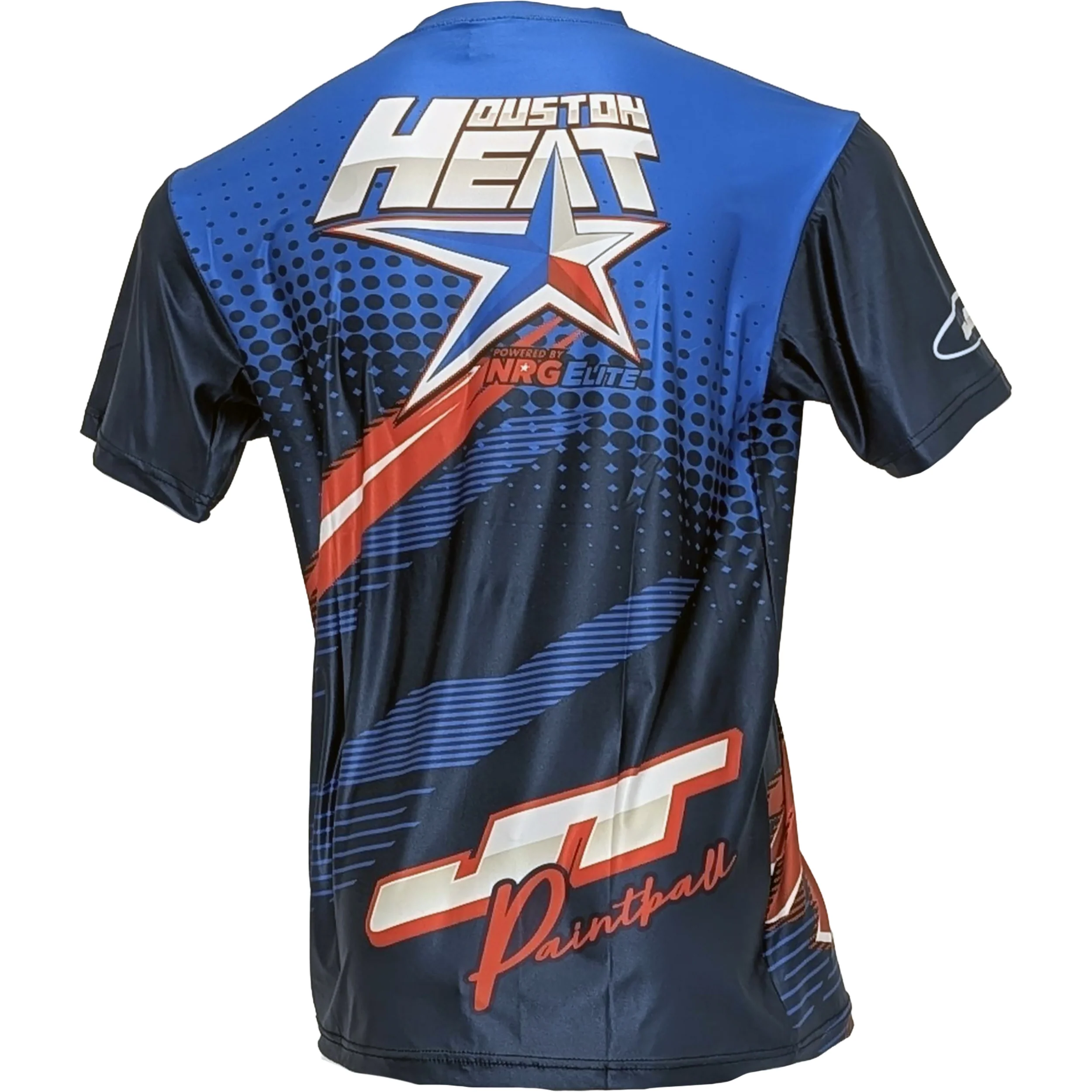 JT Stretchy Soft T Shirt - HOUSTON HEAT - Lightning Blue - Image 3